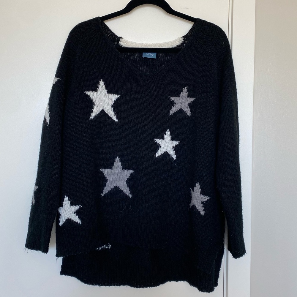 Black and White Star Sweater